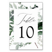 Abundant Greenery Wedding Tischnummer (Rückseite)