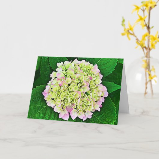 Abundant Hydrangea Scripture Card 1 Timothy 1:14 Karte (Gelbe Blume)