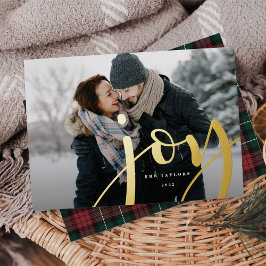 Abundant Joy | Horizontales Foto Folien Feiertagskarte