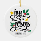 Abundant Joy in Jesus Christian Christmas Keramik Ornament (Hinten)