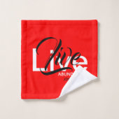 ABUNDANT LIFE John 10:10 Inspirational RED Badhandtuch Set (Waschlappen)