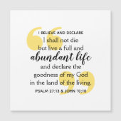 ABUNDANT LIFE Positive Christlich Affirmative Magnetkarte (Vorderseite)