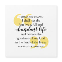 ABUNDANT LIFE Positive Christlich Affirmative