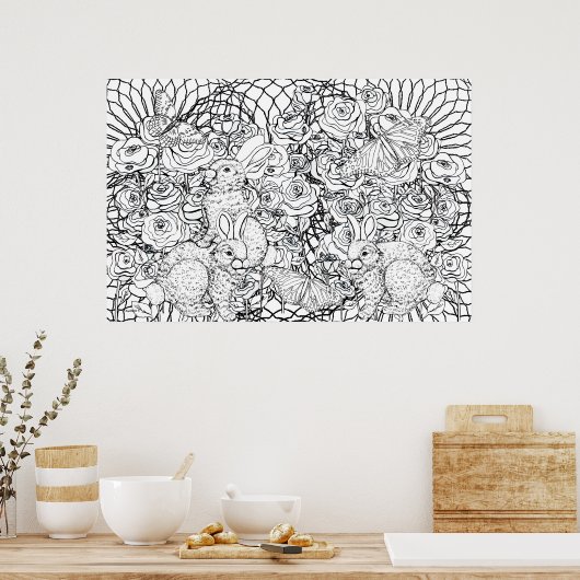 Abundant Rabbits Poster (Küche)
