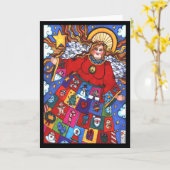 Abundant Segen Weihnachts-Angel-Karte Karte (Gelbe Blume)