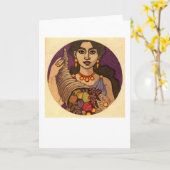 Abundantia Grußkarte Karte (Gelbe Blume)