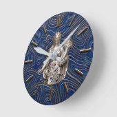 Abundia 3 D Glück + Wohlstand Lapis Runde Wanduhr (Winkel)