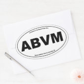 ABVM Oval Sticker (Annahme der gesegneten Jungfrau (Umschlag)