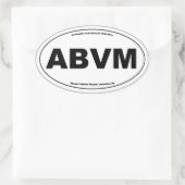 ABVM Oval Sticker (Annahme der gesegneten Jungfrau (Tasche)