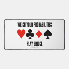 Abwägen Ihrer Chancen spielen Bridge Card-Anzug Schreibtischunterlage