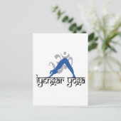 Abwärts gegenüber Hund Iyengar Yoga Postkarte (Stehend Vorderseite)