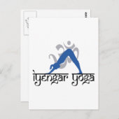 Abwärts gegenüber Hund Iyengar Yoga Postkarte (Vorne/Hinten)