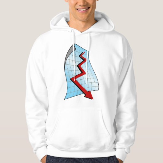 Abwärts Graph Red Arrow Hoodie (Vorderseite)