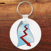 Abwärts Graph Red Arrow Schlüsselanhänger (Vorderseite)