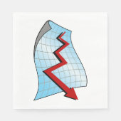 Abwärts Graph Red Arrow Serviette (Vorderseite)