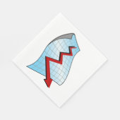 Abwärts Graph Red Arrow Serviette (Ecke)