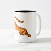 Abwärts Katzen-Tasse-Ursprüngliche Kunst durch Zweifarbige Tasse (VorderseiteRechts)