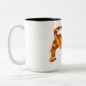 Abwärts Katzen-Tasse-Ursprüngliche Kunst durch Zweifarbige Tasse (Links)