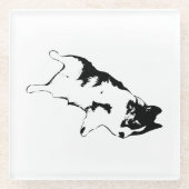 Abwärtstrend Glasuntersetzer (Vorderseite)