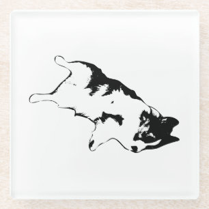 Abwärtstrend Glasuntersetzer