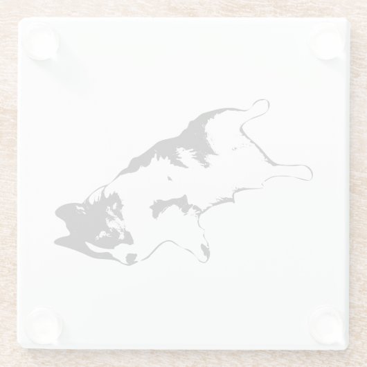 Abwärtstrend Glasuntersetzer (Rückseite)