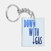 Abwärtstrend mit Gas Schlüsselanhänger (Vorderseite links)