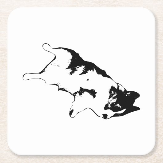 Abwärtstrend Rechteckiger Pappuntersetzer (Vorderseite)