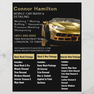 Abwasch von Kraftfahrzeugen - Druckabwaschen Flyer