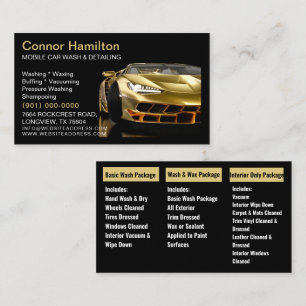 Abwasch von Kraftfahrzeugen - Druckabwaschen Visitenkarte