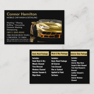 Abwasch von Kraftfahrzeugen - Druckabwaschen Visitenkarte
