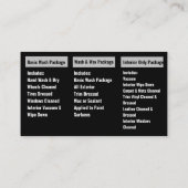 Abwasch von Kraftfahrzeugen - Druckabwaschen Visitenkarte (Rückseite)