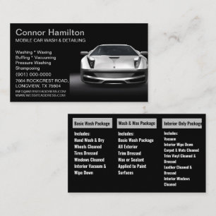 Abwasch von Kraftfahrzeugen - Druckabwaschen Visitenkarte