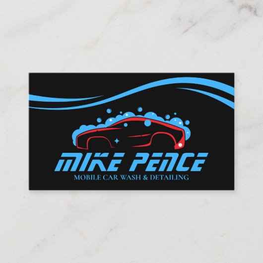 Abwasch von Kraftfahrzeugen - Druckabwaschen Visitenkarte (Vorderseite)