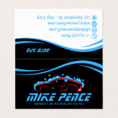 Abwasch von Kraftfahrzeugen - Druckabwaschen Visitenkarten (Außenseite Aufgefaltet)