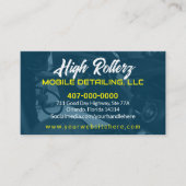 Abwasch von Kraftfahrzeugen - Druckabwaschung Visitenkarte (Vorderseite)