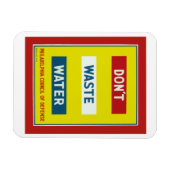 Abwasser nicht verschwenden magnet (Horizontal)