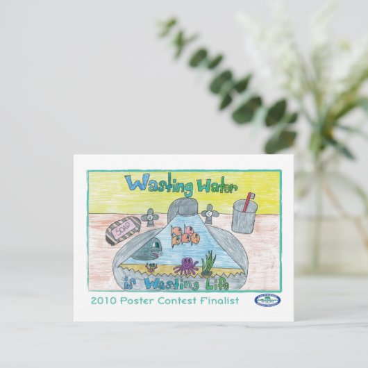 Abwasser Postkarte (Stehend Vorderseite)