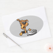 Abwasserhund Ovaler Aufkleber (Umschlag)