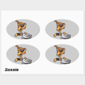 Abwasserhund Ovaler Aufkleber (Blatt)