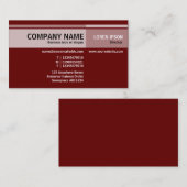 Abwechselnde Töne - dunkles Kastanienbraun Visitenkarte (Vorne/Hinten)