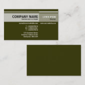 Abwechselnde Töne - dunkles Olivgrün (333300) Visitenkarte (Vorne/Hinten)