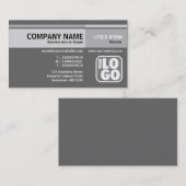 Abwechselnde Töne (Logo) - Grau Visitenkarte (Vorne/Hinten)