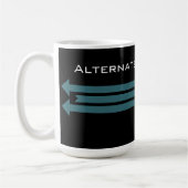 Abwechselndes Endlogo und Fahnen-Tasse Kaffeetasse (Links)