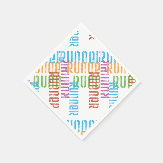 Abwechslung - buntes Runner Paper Napkins Serviette (Ecke)