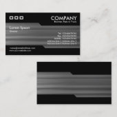 Abwechslung - gebürstete Metallbeschaffenheit Visitenkarte (Vorne/Hinten)