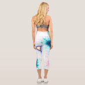 Abwechslung lebendiger eklektischer Farben Capri Leggings (Rückseite)