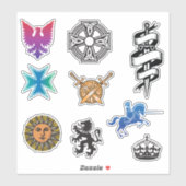 Abwechslung zwischen Mittelalter und Renaissance Aufkleber (Blatt)