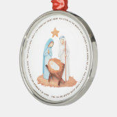 Abweg in einer Manager Carol Mininalist Nativität Ornament Aus Metall (Links)