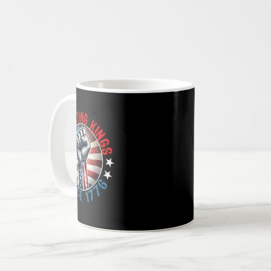 Abweisende Könige seit 1776 Handgriff Design Kaffeetasse (Vorderseite Links)