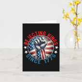 Abweisende Könige seit 1776 Handgriff Design Karte (Gelbe Blume)